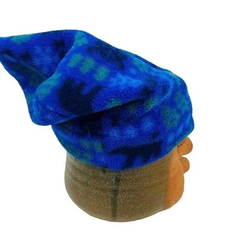 Lands End Fleece Hat Green Blue Bear Snowflake Unisex Kids XS/S
